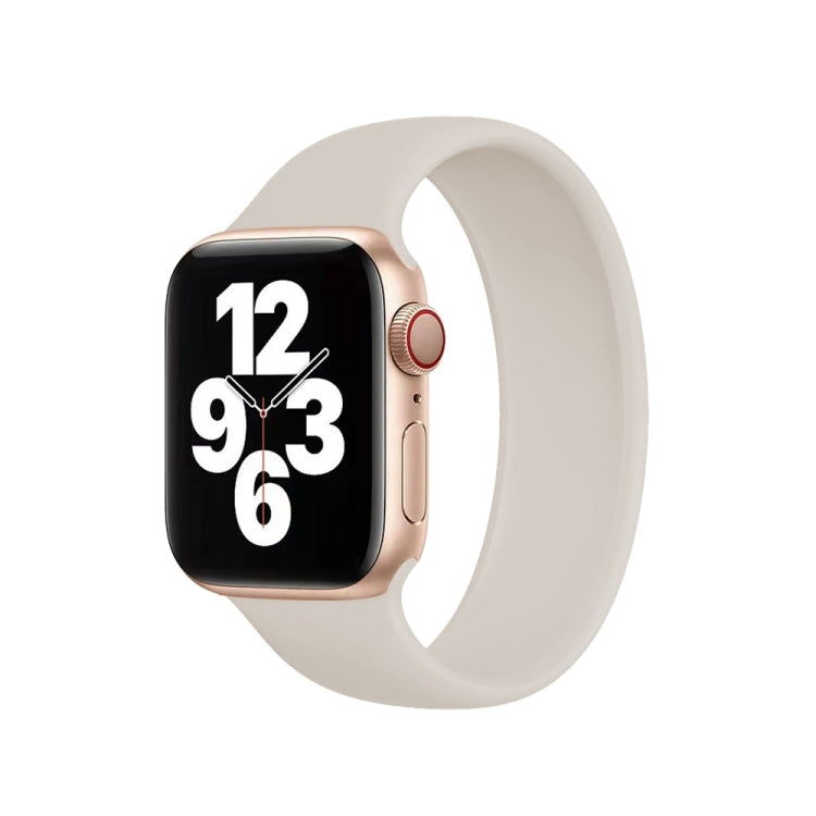 Per Apple Watch Ultra 49 mm / Serie 8 e 7 45 mm / SE 2 e 6 e SE e 5 e 4 44 mm / 3 e 2 e 1 42 mm Cinturino elastico in silicone tinta unita, misura: S 130 mm
