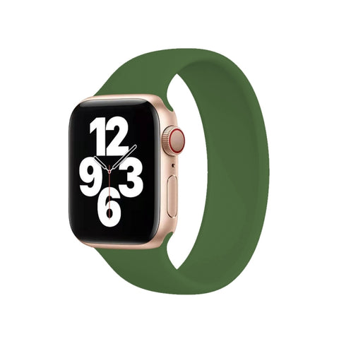 Per Apple Watch Ultra 49 mm / Serie 8 e 7 45 mm / SE 2 e 6 e SE e 5 e 4 44 mm / 3 e 2 e 1 42 mm Cinturino elastico in silicone tinta unita, misura: M 143 mm