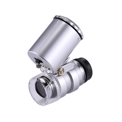 Microscopio Portatile 60X per Gioielli con Luce LED e Rilevamento