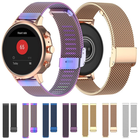 cinturino-per-orologio-con-cinturino-da-polso-in-maglia-metallica-da-18-mm-per-fossil-female-sport-charter-hr-gen-4-q-venture-hr - immagine 2