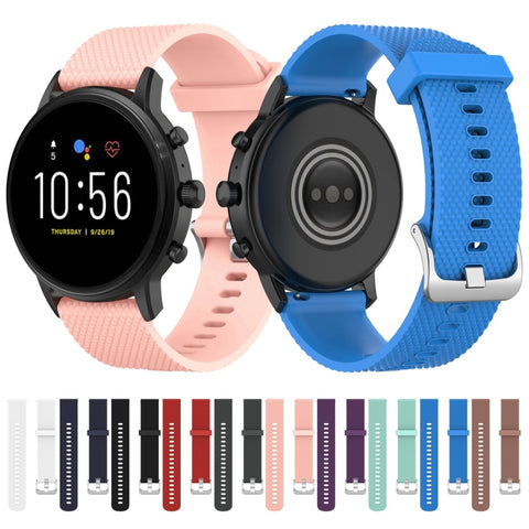 cinturino-per-orologio-con-cinturino-da-polso-in-silicone-con-texture-22-mm-per-fossil-gen-5-carlyle-gen-5-julianna-gen-5-garrett-gen-5-carlyle-hr - immagine 2