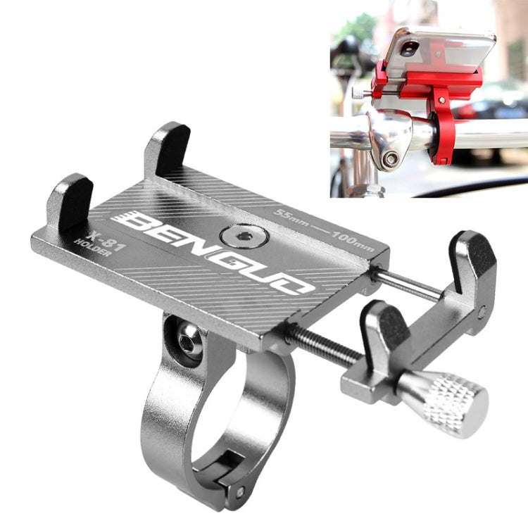 Staffa per telefono in lega di alluminio per manubrio moto, Handlebar Aluminum Alloy Phone Bracket
