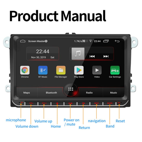 Ricevitore Radio Android 8.1 per Auto 9 Pollici - Lettore MP5 per