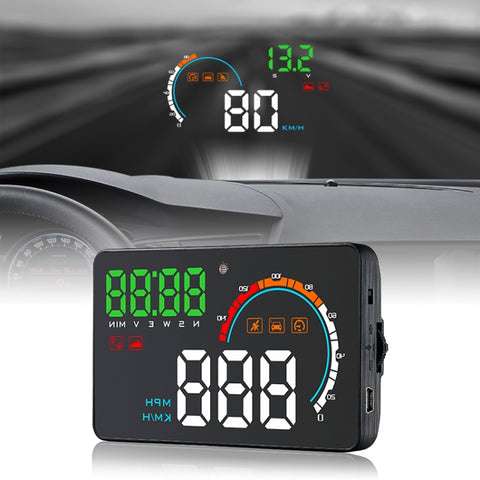 Q5 GPS Sistema di sicurezza Head Up Display montato su veicolo da 4 pollici, supporta velocità di corsa, direzione e distanza/chilometri di guida/, Q5