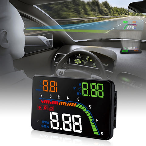 T100 OBD2 Sistema di sicurezza Head Up Display montato su veicolo da 4 pollici, supporta la velocità dell'auto/visualizzazione della velocità di rotazione del motore/consumo istantaneo di carburante/rilevamento ed eliminazione del codice di errore, T100