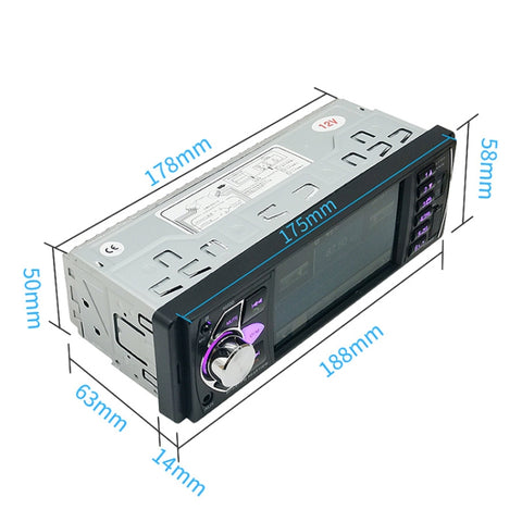 SWM-4022D Ricevitore radio universale per auto HD da 4,1 pollici 12V Lettore MP5, supporto FM e Bluetooth e scheda TF con telecomando, SWM-4022D