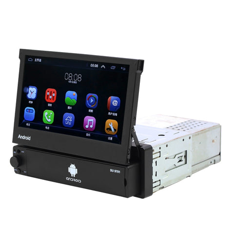 SU 9701 Ricevitore radio Android per auto universale pieghevole da 7 pollici HD da 1 GB + 16 GB, lettore MP5, supporto FM, Bluetooth, scheda TF, GPS, collegamento telefonico e WiFi, 1GB+32GB