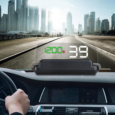 T900 GPS per auto HUD Scheda riflettente virtuale HD Head-up Display, visualizzazione velocità e distanza di guida/tempo, allarme di velocità eccessiva, tensione e bassa tensione, guida a fatica, T900  White, T900  Green + White, T900 Blue + White