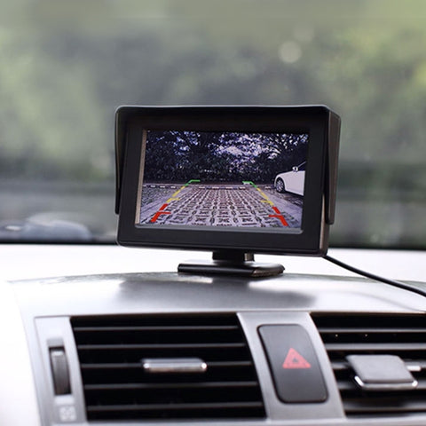 Monitor Universale HD per Auto 4,3 Pollici con Supporto Regolabile e