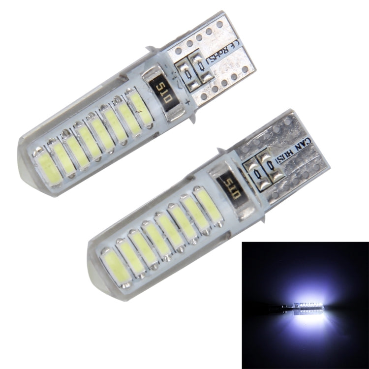 Lampada per luci di ingombro per auto 2PCS T10 3W 16 SMD-4014 LED, DC 12V, 16 SMD-4014 LEDs