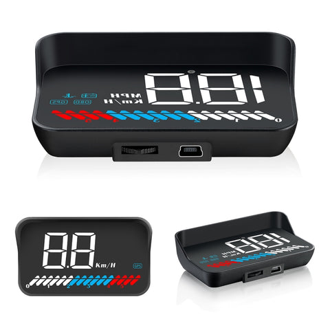 Display Head-Up Universale M7 OBD2 e GPS 3,5 Pollici per Auto -