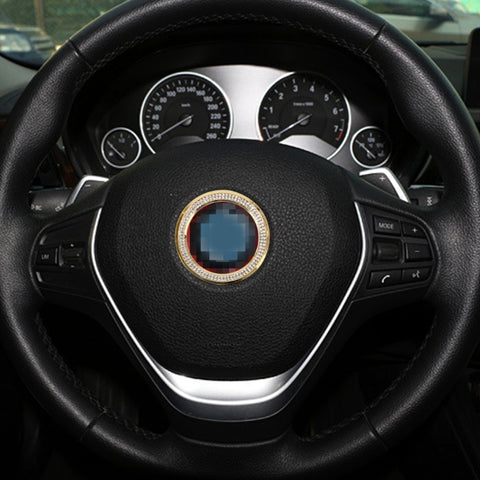 anello-decorativo-in-alluminio-per-volante-bmw-con-diamanti - immagine 1