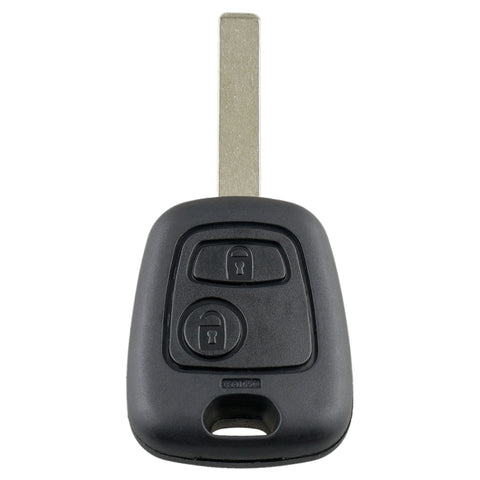 Per PEUGEOT 206/307 Chiave per auto con telecomando intelligente a 2 pulsanti con chip e batteria integrati, senza scanalatura, frequenza: 433 MHz, For PEUGEOT 206 / 307