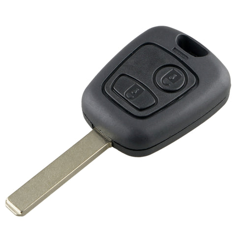 Per PEUGEOT 206/307 Chiave per auto con telecomando intelligente a 2 pulsanti con chip e batteria integrati, senza scanalatura, frequenza: 433 MHz, For PEUGEOT 206 / 307