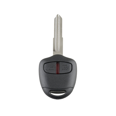 Per MITSUBISHI Chiave per auto con telecomando intelligente a 2 pulsanti con 46 chip e batteria e slot sinistro, frequenza: 433 MHz, For MITSUBISHI(Left)