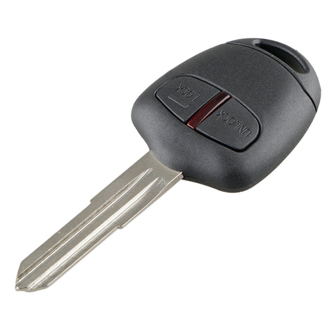 Per MITSUBISHI Chiave per auto con telecomando intelligente a 2 pulsanti con 46 chip e batteria e slot sinistro, frequenza: 433 MHz, For MITSUBISHI(Left)