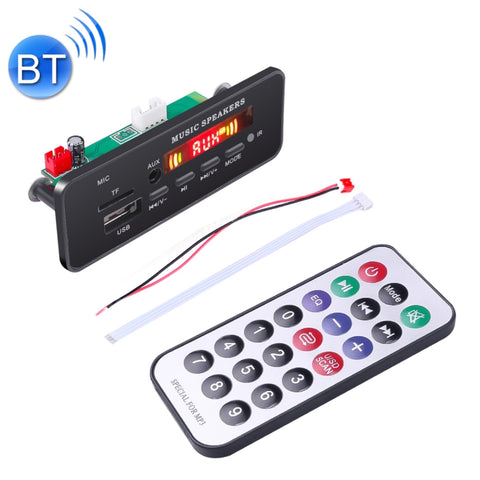 Scheda di decodifica lettore audio MP3 per auto 12V 2x3W Radio FM TF USB 3.5mm AUX, con Bluetooth e funzione di chiamata di registrazione e telecomando, 12V