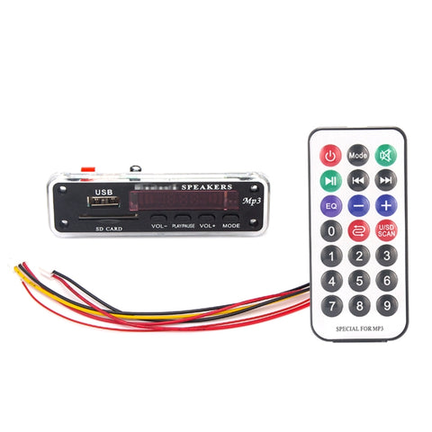 Scheda di decodifica lettore audio MP3 con schermo a colori per auto 5V Scheda SD radio FM USB, con funzione Bluetooth e telecomando, 5V