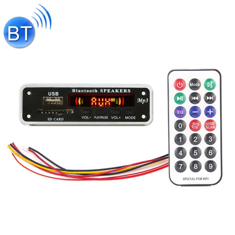 Scheda di decodifica lettore audio MP3 con schermo a colori per auto 5V Scheda SD radio FM USB, con funzione Bluetooth e telecomando, 5V