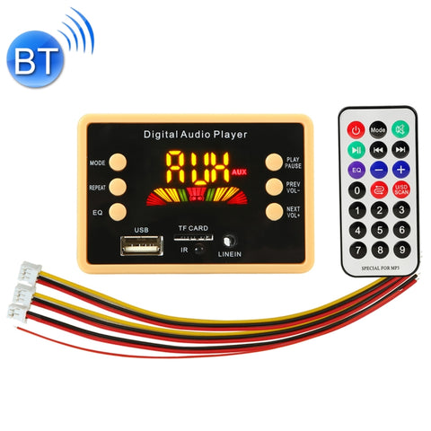 Scheda di decodifica lettore audio MP3 con schermo a colori per auto 5V Radio FM Scheda TF USB, con funzione Bluetooth e telecomando, 5V