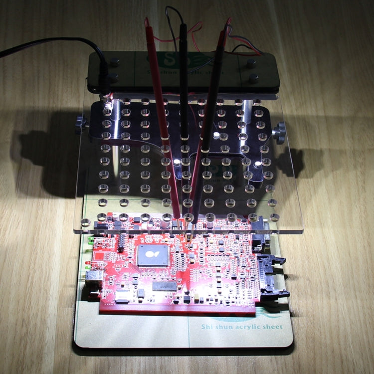 Supporto per telaio BDM LED per auto Banco prova spazzole ECU BDM con 4 penne sonda, BDM ECU Brush Test Stand