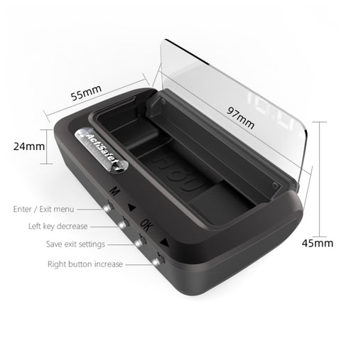 Display Head-up OBD H80 3.2" con Allarmi per Guasto Motore,