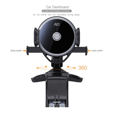 Porta cellulare multifunzione per console centrale per auto con targa, Mobile Phone Holder with Number Plate