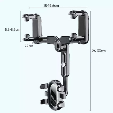 Staffa di navigazione per auto per specchietto retrovisore a scatto, Snap-on Rearview Mirror Phone Holder