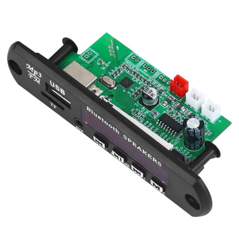 Scheda di decodifica lettore MP3 audio 12V per auto Radio FM Scheda TF USB AUX, con Bluetooth/Telecomando, 23