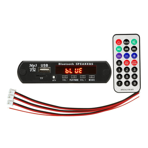 Scheda di decodifica lettore MP3 audio 12V per auto Radio FM Scheda TF USB AUX, con Bluetooth/Telecomando, 23