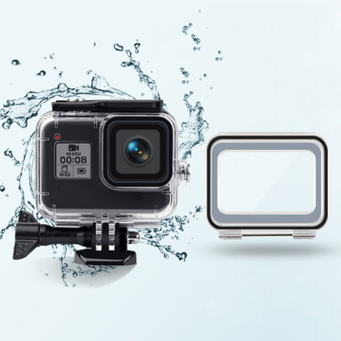 custodia-impermeabile-45-m-cover-posteriore-touch-per-gopro-hero8-nera-case-touch-cover-for-gopro8 - immagine 1