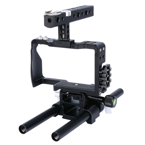 YELANGU YLG0905A Stabilizzatore per maniglia per gabbia video per fotocamera per Sony A6000/A6300/A6400/A6500