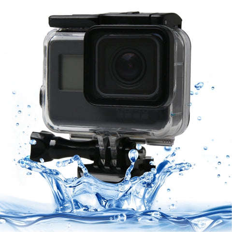 Per GoPro HERO6 /5 Nero Custodia subacquea impermeabile da 60 m Custodia subacquea con touch screen Sportello posteriore e filtro / Fibbia Supporto di base e vite, non è necessario smontare l'obiettivo, 60m Waterproof
