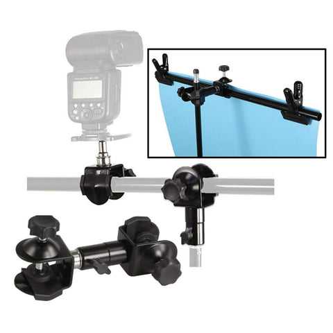 Supporto per staffa per morsetto a clip per supporto per ombrello per fotocamera 2 in 1 di tipo C per supporto per luce per treppiede per fotografia all'aperto, Umbrella Holder + Light Stand