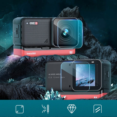 Obiettivo e pellicola in vetro temperato per display LCD Insta 360