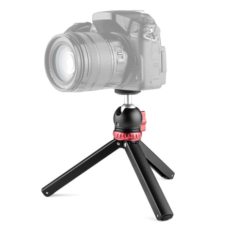 YELANGU T1 YLG1202A Mini supporto per treppiede da tavolo in metallo tascabile con testa a sfera da 360 gradi per DSLR e fotocamere digitali