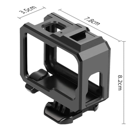 Per GoPro HERO10 Black / HERO9 Black Custodia protettiva per montaggio su telaio con bordo in plastica ABS con fibbia di montaggio di base e vite, ABS Plastic Border Frame