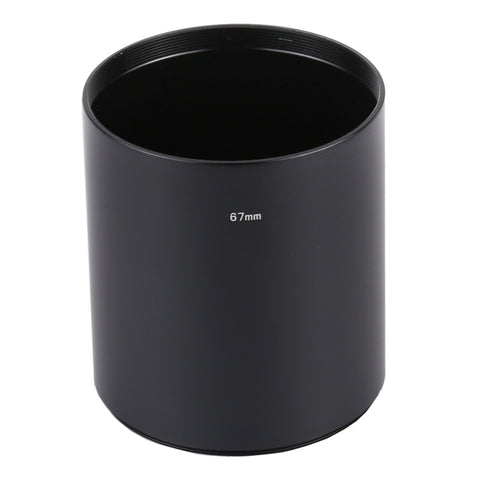 Paraluce per paraluce interamente in metallo con tubo dritto con filettatura da 67 mm per teleobiettivo medio, 67mm