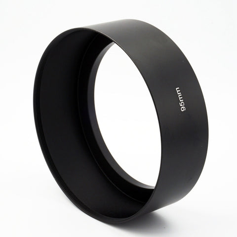 Paraluce per paraluce interamente in metallo con tubo dritto con filettatura da 95 mm per teleobiettivo medio, 95mm