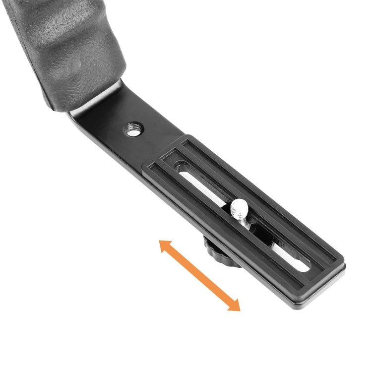 Supporto per fotocamera con staffa flash in alluminio a forma di L, L-Shaped