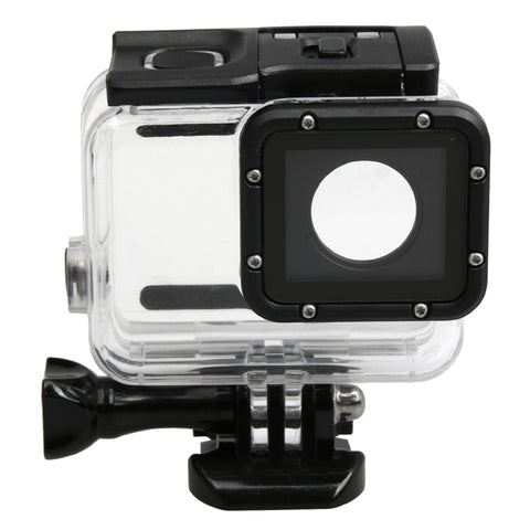 Per GoPro HERO5 Custodia protettiva impermeabile per PC e ABS fino a 30 m + Cover posteriore touch con fibbia Supporto di base e vite lunga, Dimensioni cover posteriore: 7 x 6 cm, Protective Case