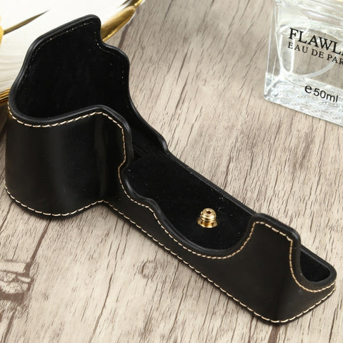 base-mezza-custodia-per-fotocamera-in-pelle-pu-con-filo-da-1-4-di-pollice-per-fujifilm-x-s10-for-fujifilm-x-s10-fr-fujifilm-x-s10 - immagine 2