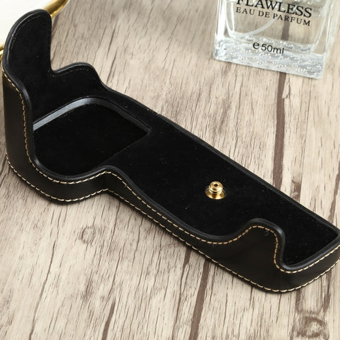 base-mezza-custodia-per-fotocamera-in-pelle-pu-con-filo-da-1-4-di-pollice-per-canon-eos-90d-for-canon-eos-90d - immagine 2