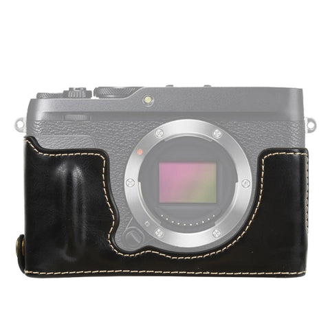 base-mezza-custodia-per-fotocamera-in-pelle-pu-con-filo-da-1-4-di-pollice-per-fujifilm-xe4-for-fujifilm-xe4 - immagine 1