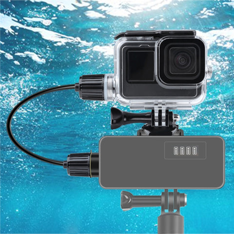 Per GoPro HERO10 Black / HERO9 Black Custodia impermeabile con ricarica da 30 m con fibbia di montaggio di base e vite, For GoPro HERO9 Black / Charging
