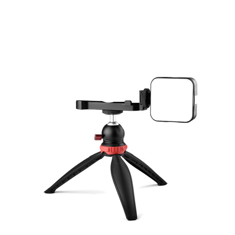 YELANGU CL9-A Kit piastra base scheda di espansione fotocamera L con luce LED + treppiede + testa a sfera per Canon G7X2/ G7X3, CL9-A for Canon G7X2