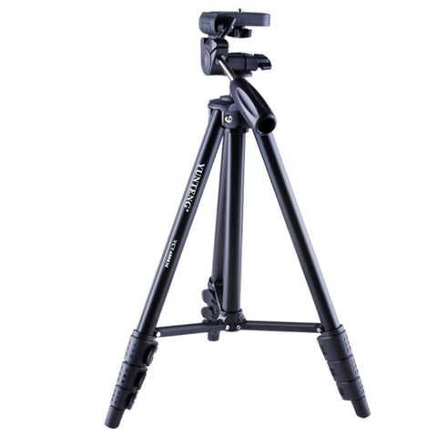 YUNTENG VCT-680RM Gambe pieghevoli a 4 sezioni Supporto per treppiede in lega di alluminio con testa tridimensionale per DSLR e fotocamera digitale, altezza regolabile: 46-138 cm, VCT-680RM