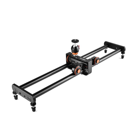 YELANGU L4X-60ET Binario di scorrimento per giunzioni da 60 cm + Fibbia per binario per carrello con testa a sfera per fotocamere reflex/videocamere, L4X-60ET 60cm