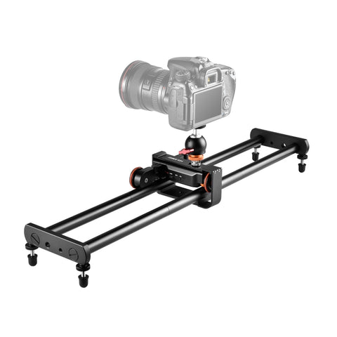 YELANGU L4X-60ET Binario di scorrimento per giunzioni da 60 cm + Fibbia per binario per carrello con testa a sfera per fotocamere reflex/videocamere, L4X-60ET 60cm
