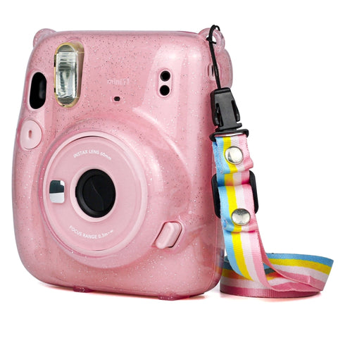 custodia-in-cristallo-glitterato-con-cinturino-per-fujifilm-instax-mini-11 - immagine 1